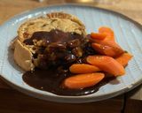 A picture of step 7 of Steak and 'The King of Cheeses' Pie.