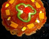 A picture of step 3 of Leftover upma pizza.