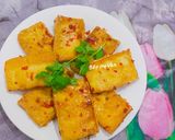 Hình bước làm 3 của món Đậu hủ chiên giòn sốt cay(món chay)