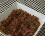 A picture of step 2 of Lahm Bi Ajeen (Middle Eastern Meat Pies).