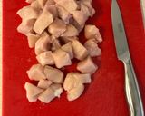 A picture of step 2 of Hunters chicken pies.