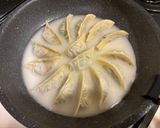 A picture of step 4 of Super Easy Chive Dumplings with Crispy Wings.