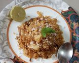 A picture of step 4 of Chinese potato poha.