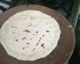 A picture of step 4 of Urad daal with Jowar roti.