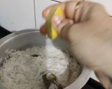 A picture of step 3 of Kathal biryani with pudina dhania chhachh.
