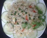 Hình bước làm 5 của món Cơm rang ức gà