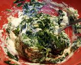 A picture of step 2 of Frittata Roll with Ricotta and Spinach.