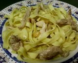 Foto del paso 5 de la receta Tagliatelle al huevo con pollo al ajillo