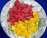 Foto langkah ke 2 dari resep Fruit jellyball🍡🍉 🥭 creamy milk🫗.