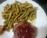 Foto del paso 3 de la receta: Librito de hamburguesa con mermelada y salteado de judías