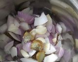A picture of step 2 of Green moong usal.