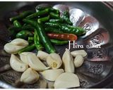 A picture of step 1 of Kabab wali Chutney (coriander and mints ki chutney).