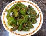 A picture of step 3 of Green Chilli Masala.