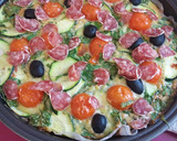 Foto del paso 4 de la receta: Quiche de espinacas calabacín con base de pan