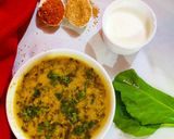 A picture of step 5 of Palak Daliya Khichdi.