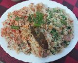 A picture of step 3 of Chicken polaw.