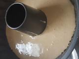 Pudín de banana con crema de maní