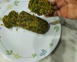 A picture of step 3 of Kothambir Vadi.