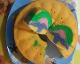 Foto langkah ke 9 dari resep Bolu putih telur pelangi.