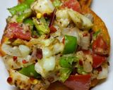 A picture of step 6 of Moong dal Pizza.