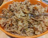 A picture of step 9 of Baked Farfalle with Mortadella and Béchamel.