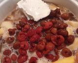 Gyömbéres Fahéjas Gyümölcsös rizstejszínes leves 🍐 körte 🍒 Alma 🍎🍒(rántásmentes habarásmentes) recept fázis 4 fotója