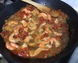 Une image de l'étape 15 de Crevettes aux poivrons rouges,rhubarbe et aneth.