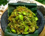 Foto langkah ke 3 dari resep Sambal Ijo Teri Tempe Pete.