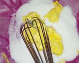 A picture of step 2 of Semovita cake.