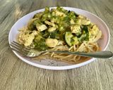 Csirkemell cukkinis-borsós ágyon recept fázis 6 fotója