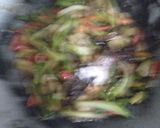 Foto langkah ke 4 dari resep Tumis labu siam kacang panjang dan terong.