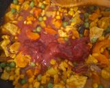 Paradicsomos - zöldséges csirkemellfilé rizzsel /egytàlètel/🍅🐣🌽🥕🧅🫛🍄🟫🍛 recept fázis 4 fotója