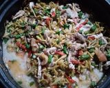 Foto langkah ke 6 dari resep Tumis Bunga Pepaya dan Kacang Panjang.