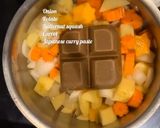 A picture of step 2 of Ghosty chicken katsu curry.