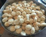 A picture of step 5 of Nankhatai.