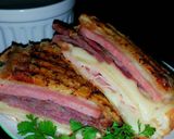 A picture of step 10 of Mike's Hot 3 Meat 2 Cheese French Dip Paninis.