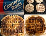 A picture of step 1 of Cinnamon roll waffles - ONE INGREDIENT ONE STEP.