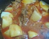 A picture of step 7 of Aloo Chicken Salan.