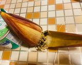 A picture of step 1 of Banana blossom(vazhaipoo poriyal) fry.