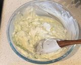 A picture of step 2 of Tzatziki (yoghurt and cucumber dip).