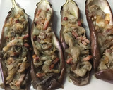 Foto del paso 2 de la receta: Berenjenas rellenas con cebolletas y bacon