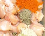 A picture of step 2 of Peri Peri Cheesy Chicken Shashlik.