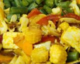 A picture of step 6 of Simple Mix Veg Curry with Chapati.