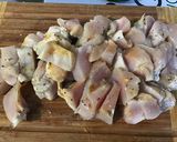 Une image de l'étape 1 de Poulet au citron et poivrons.
