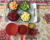 A picture of step 1 of Mix pickles.