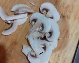 A picture of step 7 of Cream of Mushroom Soup with Bechamel Sauce.