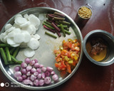 பிஞ்சு தண்டு கீரை முள்ளங்கி சாம்பார் ரெசிபி ஸ்டேப் 1 புகைப்படம்