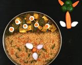 A picture of step 4 of Schezwan Rice.