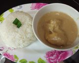 Gambar langkah 2 resipi Pulut Serawah Durian.