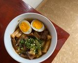 Hình bước làm 7 của món Tteobokki Hàn Quốc kết hợp GIÒ BÒ ngày Tết (super easy)